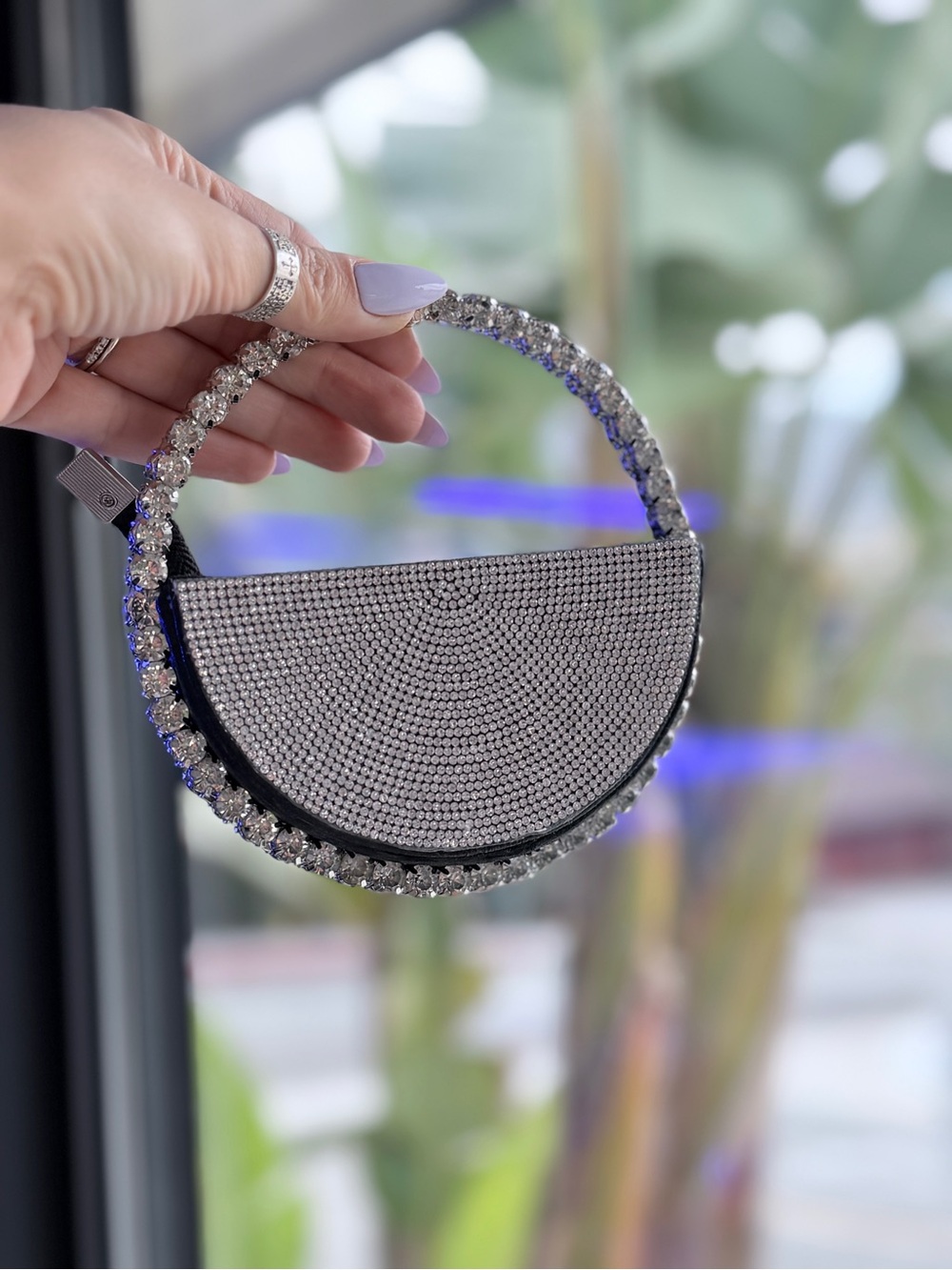 The Demi-Luna Rhinestone Micro Mini bag - Picture 2 of 9